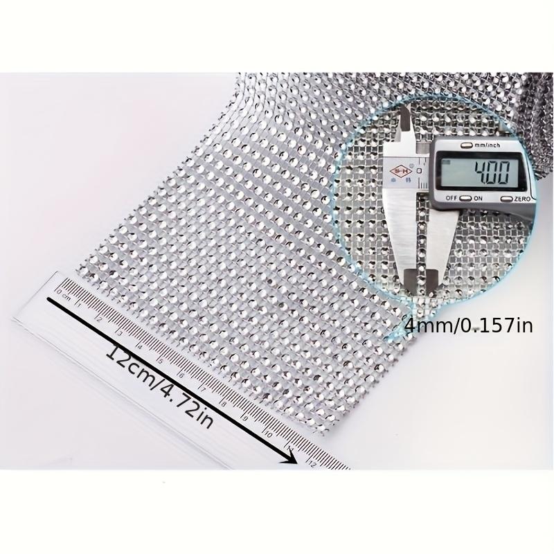 1 Yard 24 Rows Plastic Electroplated 4mm Hollow Mesh Ribbon Sparkling Curtains, Crafts, Christmas, Weddings, Party Decorations