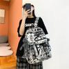 Mode Automne Cartable Personnalité Féminine Camouflage Graffiti Couple Sac à Dos Grande Capacité Sac à Dos Étudiant Masculin