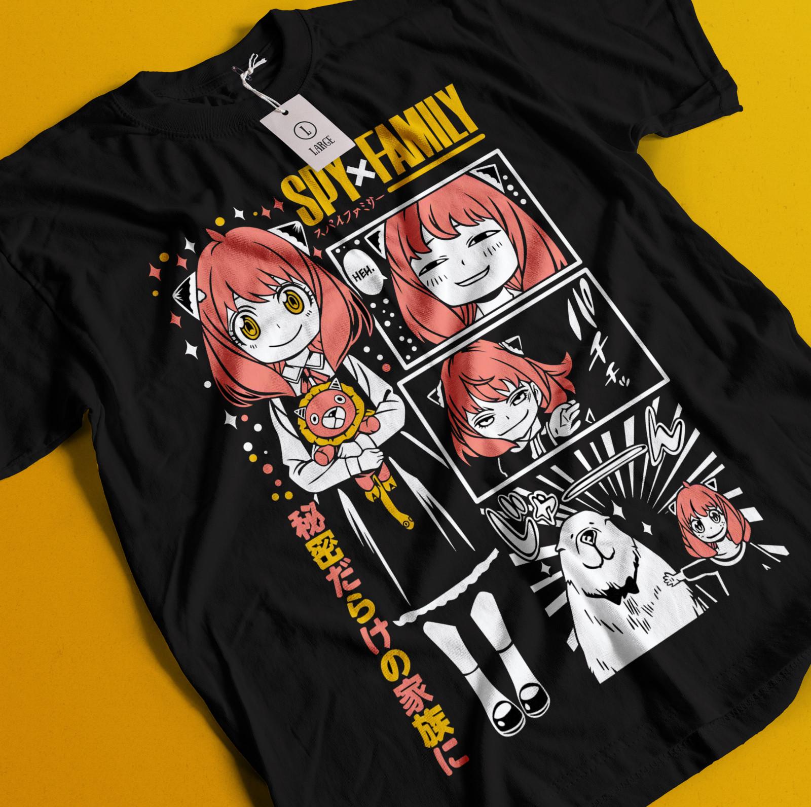 

Spy X Family T-Shirt Mens Womens Tees Top Anya Tshirt Loid Yor Forger Shirt Bond Sylvia Tee Damian XL
