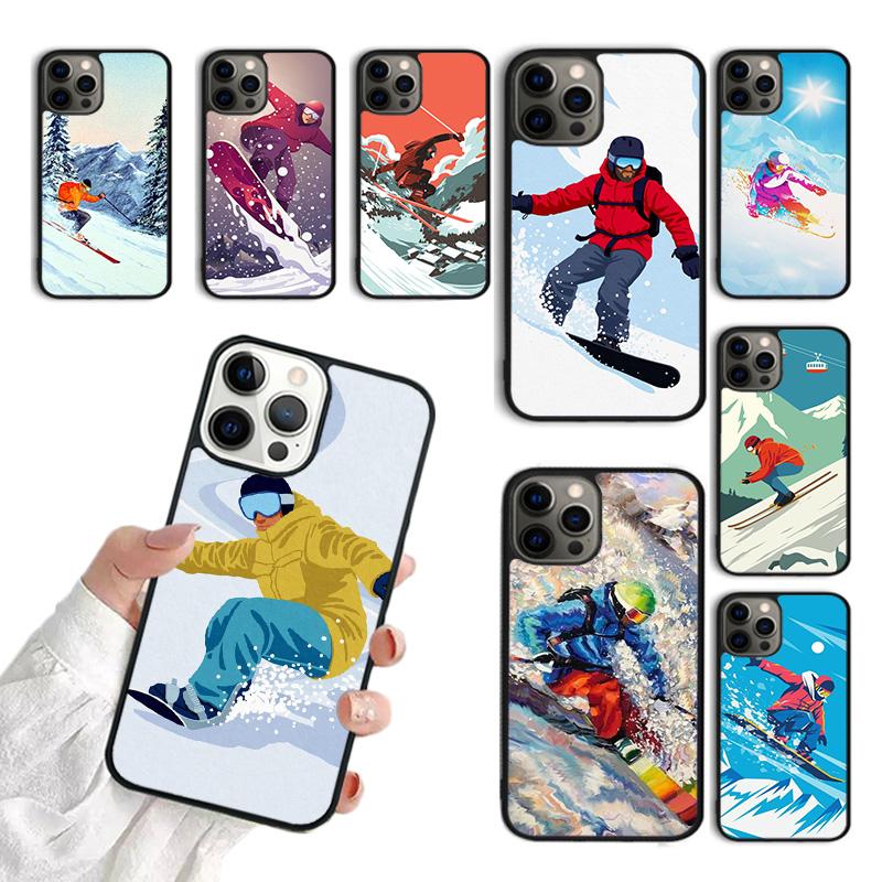 Ski Neige Snowboard Phone Case For iPhone 17 Air 15 16 16e 11 12 13 14 Pro Max Cover For iPhone 17 Air Max Plus coque Fundas