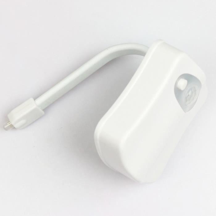 Intelligent Salle De Bains Wc Veilleuse LED Corps Activé Par le Mouvement Sur/Off Siège Capteur Lampe 8 Couleur Toilettes lampe