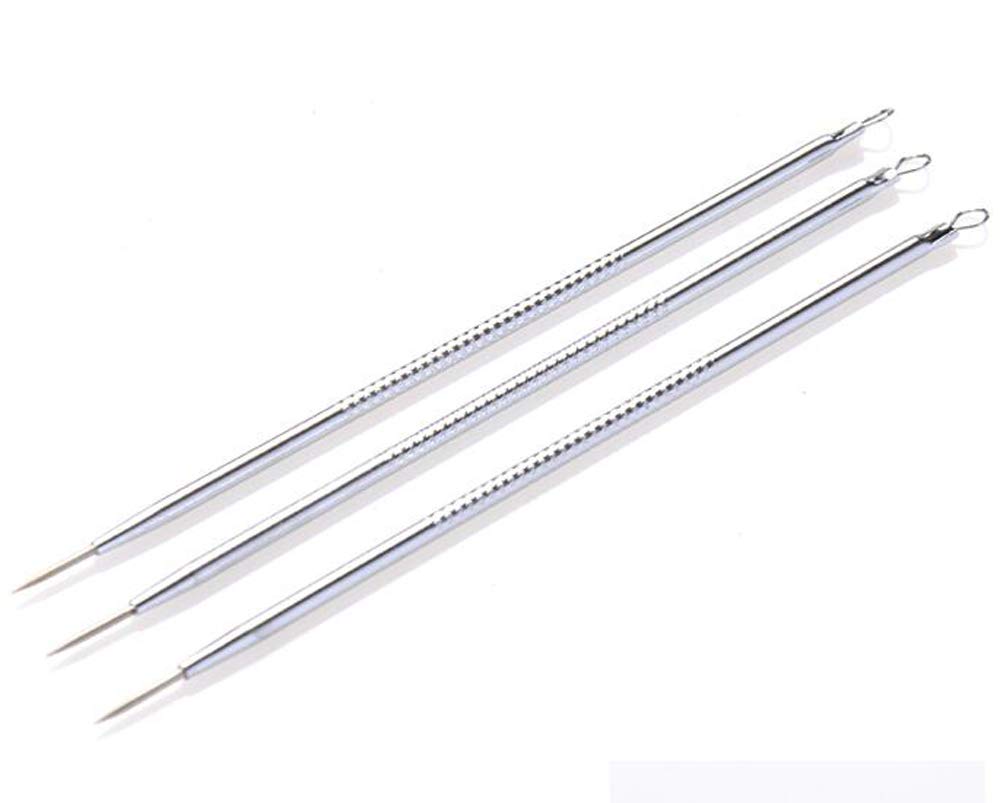 HJ Acne Acne Blackhead Stainless Pore Comedo Blackhead Removal of Needles, Removal, Removal, Antibacterial, Steel, Care, Pusher, (Set 10)