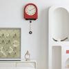 2024 New Korea Cream Style Wall Clock Living Room Clocks Home Decor Digital Clocks Modern Design Swinging Pendulum Clock