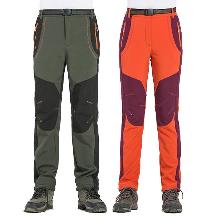 Pantaloni Softshell Unisex pentru Exterior, Rezistenți la Vânt, Călduroși, pentru Drumeții - Impermeabili, Respirabili, cu Fleece, pentru Toamnă și Iarnă