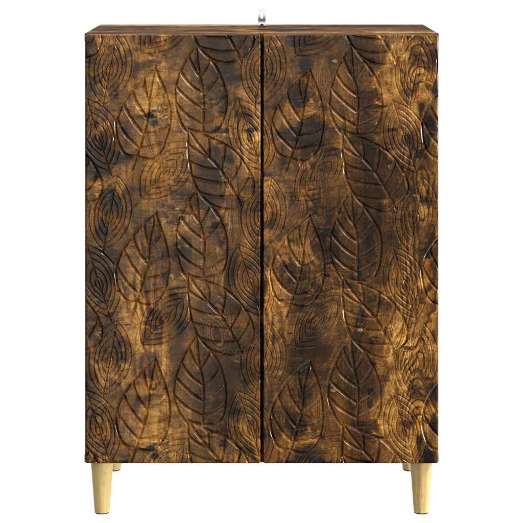 Sideboard Smoked Oak 66 x 34.5 x 90 cm Wood Based Material