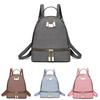 Stylish Macaron Color Canvas Backpack With Large Capacity For Travel And School Use