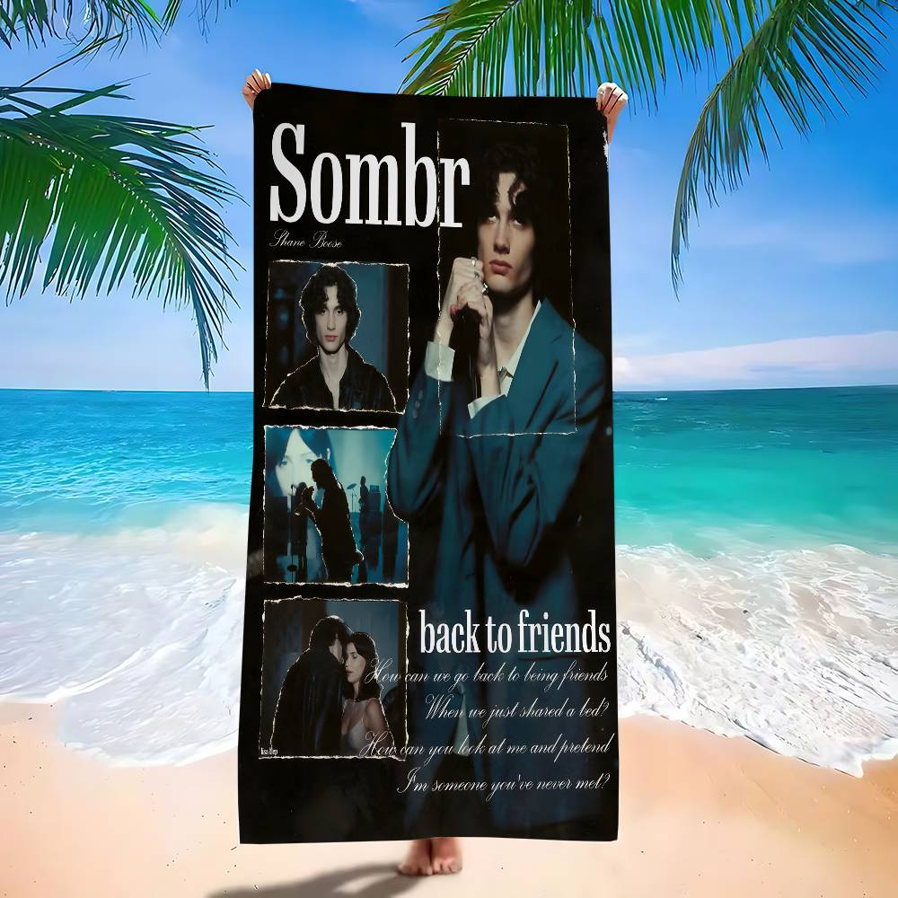 

Singer Sombr Back To Friends Cartoon Beach Towel Cute Kawaii Room Decor Bath Girls Children Hand Towels For Bathroom Shower W30*H60(CM)