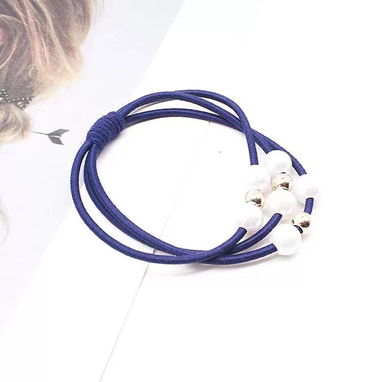 Rhinestone Pearl Elegant Large Hair Tie for Ponytails and Buns
