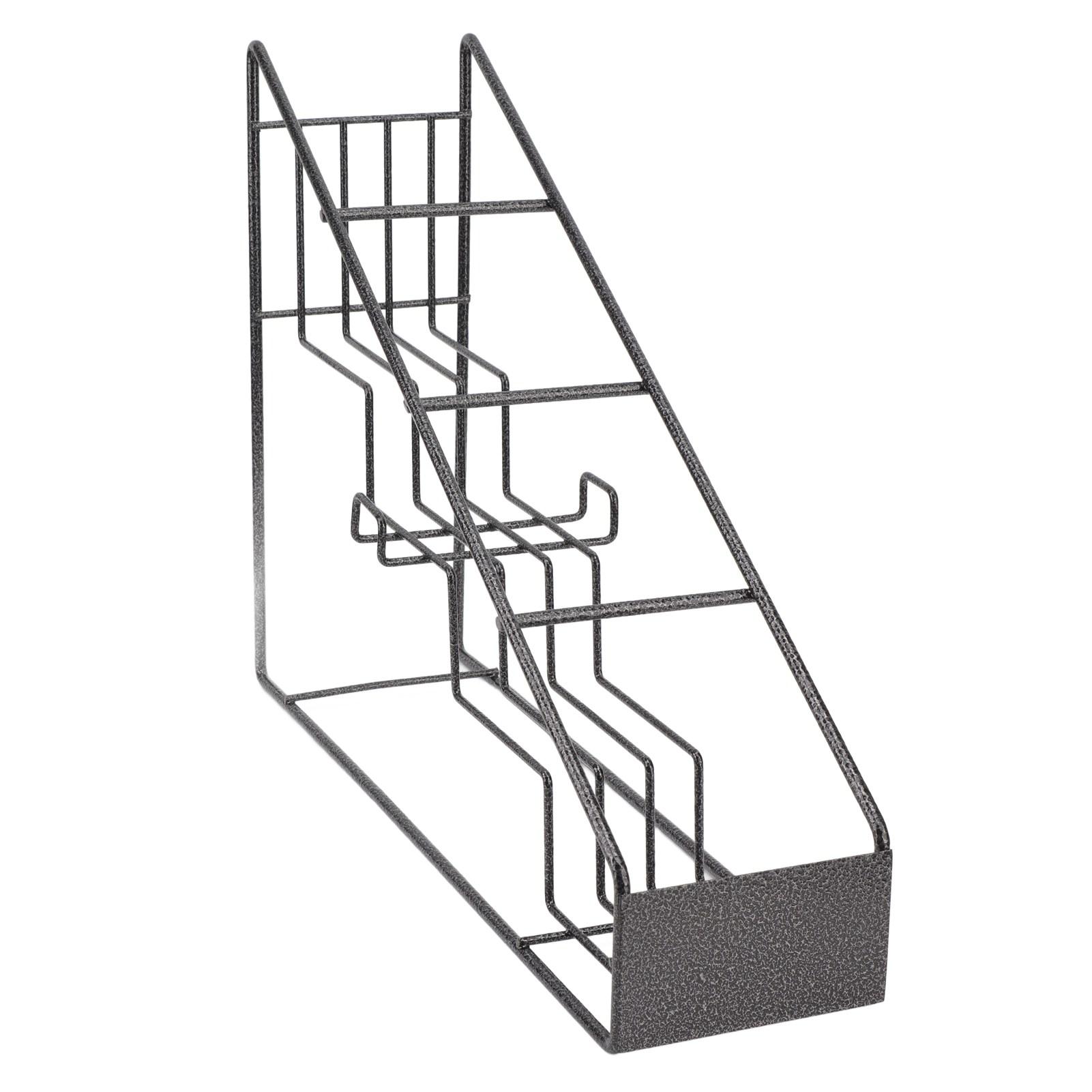 

Wire Bottle Holder 4 Compartments Stainless Steel Syrup Bottle Holder Stable Coffee Spice Rack Shelf for Kitchen