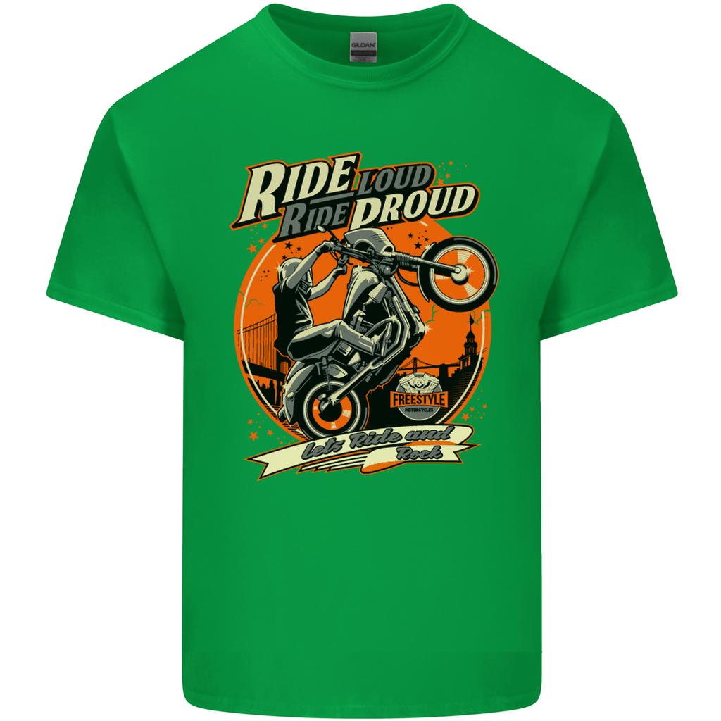 Ride Loud Ride Proud Motorbike Biker Unisexs Light Cotton TShirt