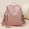 New Large-capacity Women's Backpack Women's Bag Casual Pu Solid Color Backpack Student Schoolbag Women