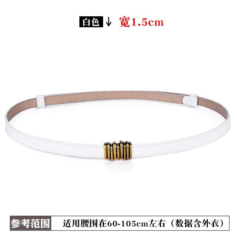 Simple Women'S Thin Belt Leather Decorative Suit Belt With Skirt Shirt Waist Chain