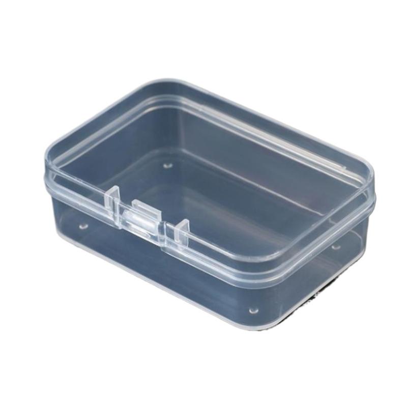 HH 5pcs Transparent Plastic Box Jewelry Packaging Component For Receiving Box ID Card Jewelry Rectangle Home Plastic Storage Box