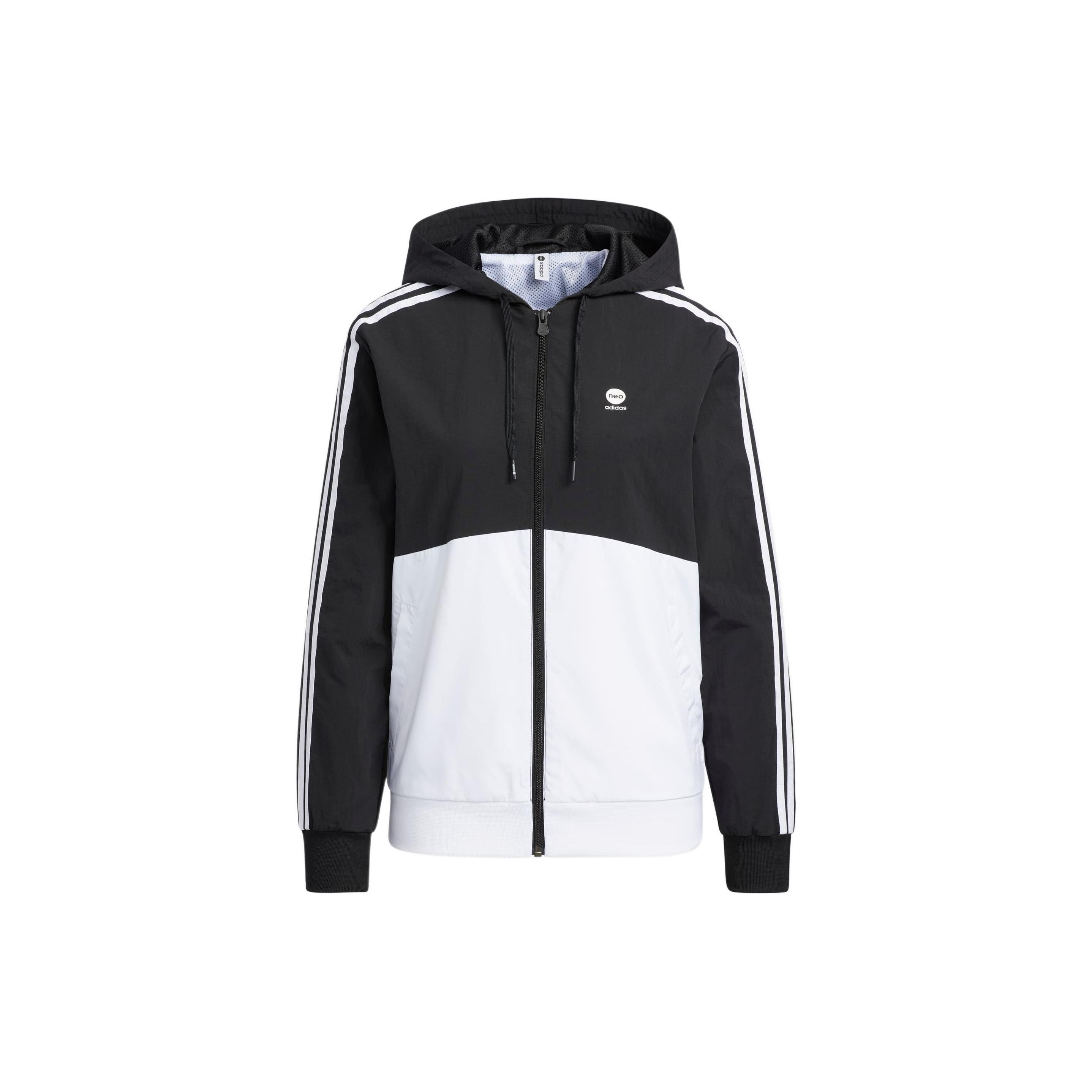 adidas Neo Essentials Woven Jacket Black White HM2007 M