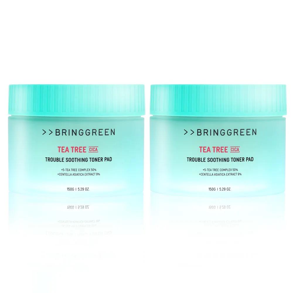 BRINGGREEN Tea Tree Cica Trouble Soothing Toner Pads 90 Sheets x 2
