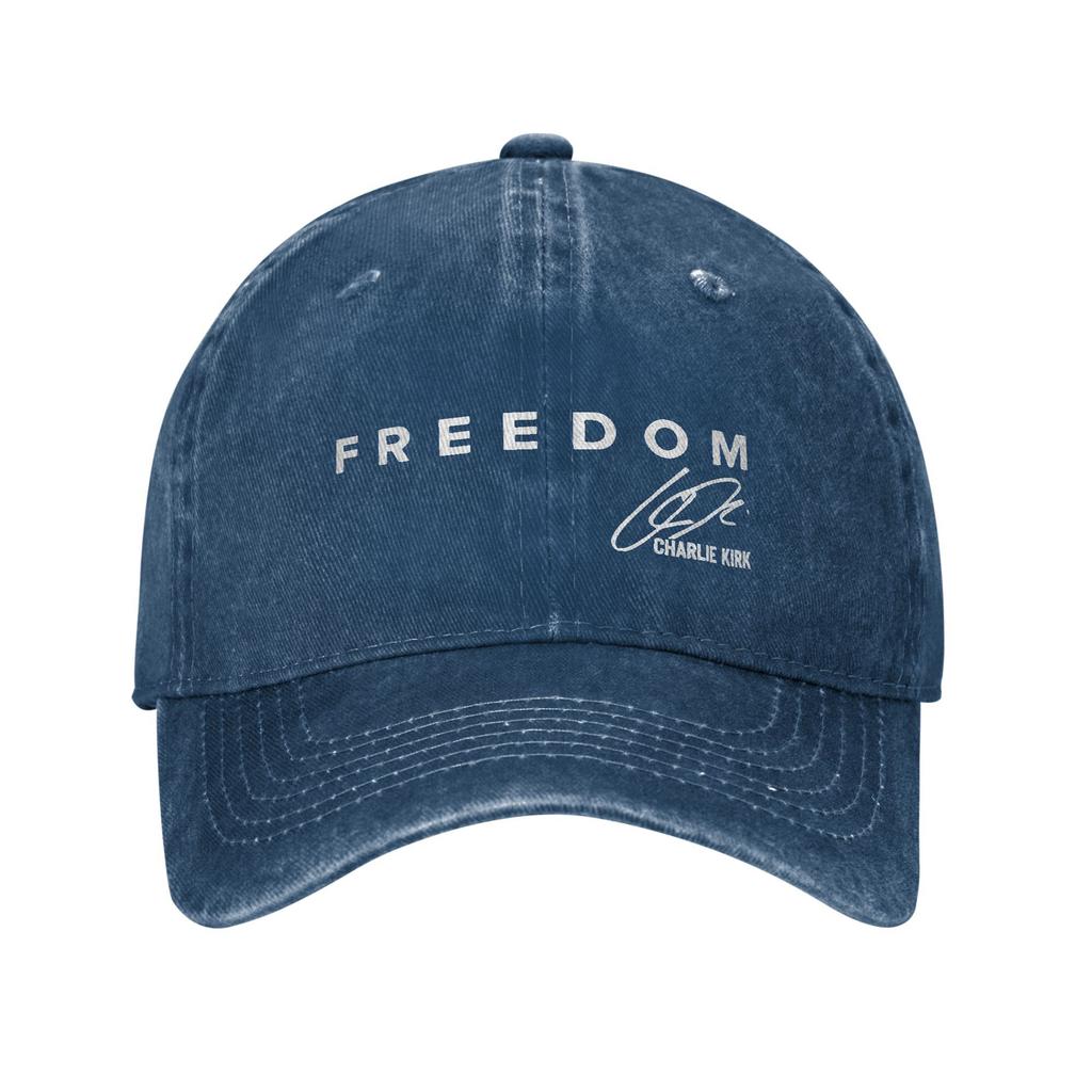 Charlie Kirk Freedom Rip  Men Women Baseball Cap Memorial Distressed Washed Hats Cap Outdoor Activities Adjustable Headwear
