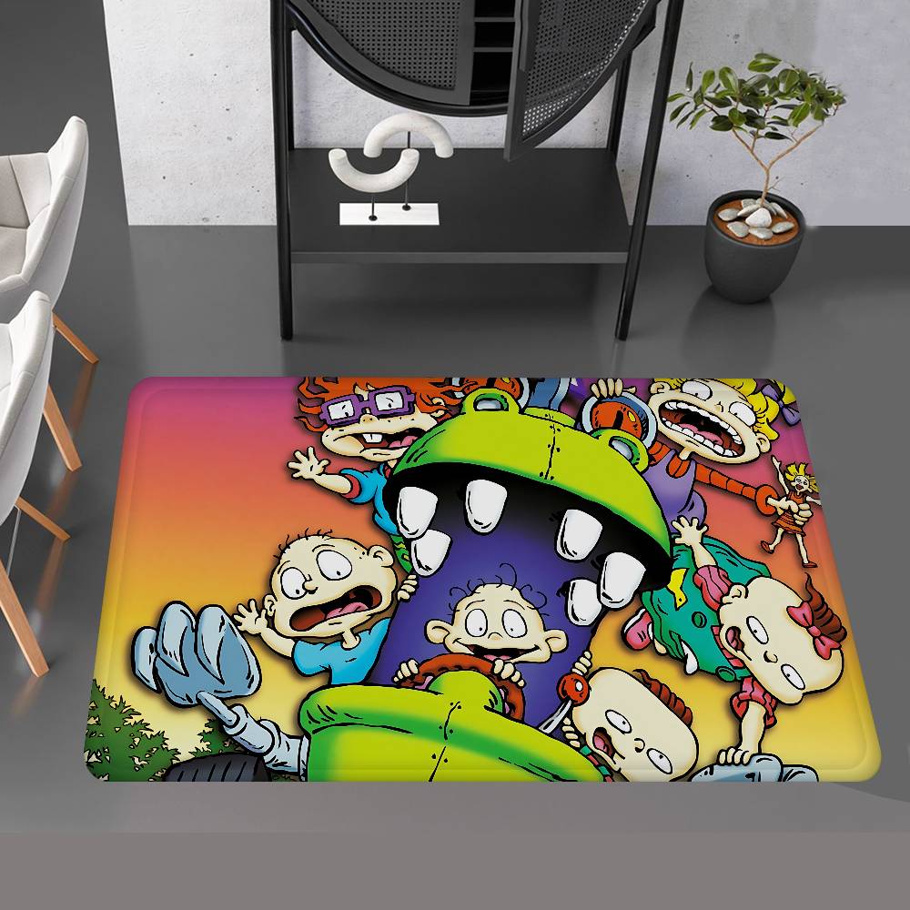 Children Animation R-Rugrats Entrance Door Mat Washable Non-Slip Living Room Sofa Chairs Area Mat Kitchen Welcome Doormat