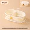Chahua Biodegradable Double-Compartment Takeaway Food Container