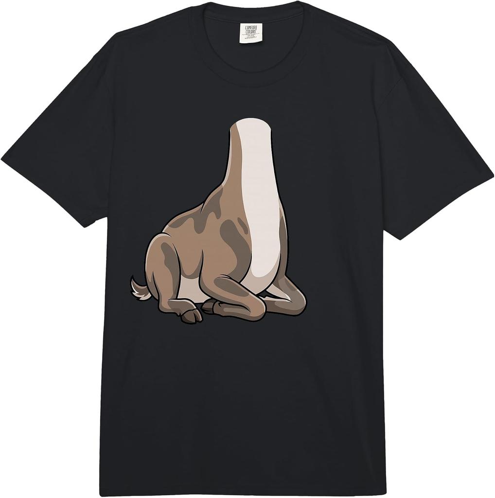 Ibex Cartoon Mountain Goat Graphic Design Heavyweight Adult T-Shirt