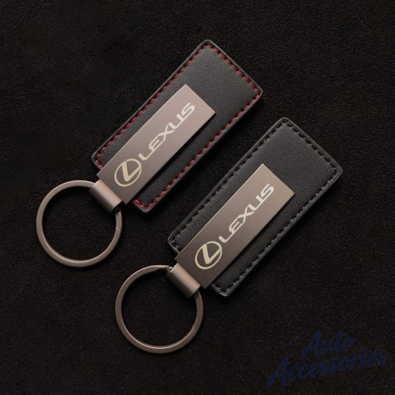 ctdjlp1 Leather Metal Car Keychain Key Ring Chain Emblem Accessory For Lexus IS250 IS300 RX330 RX350 GX200 GX300 LX470 LX570 NX RX LX GX