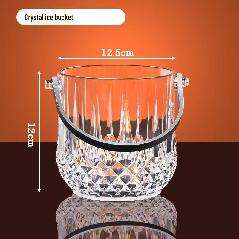 Transparent Plastic Ice Bucket (2-Pack)