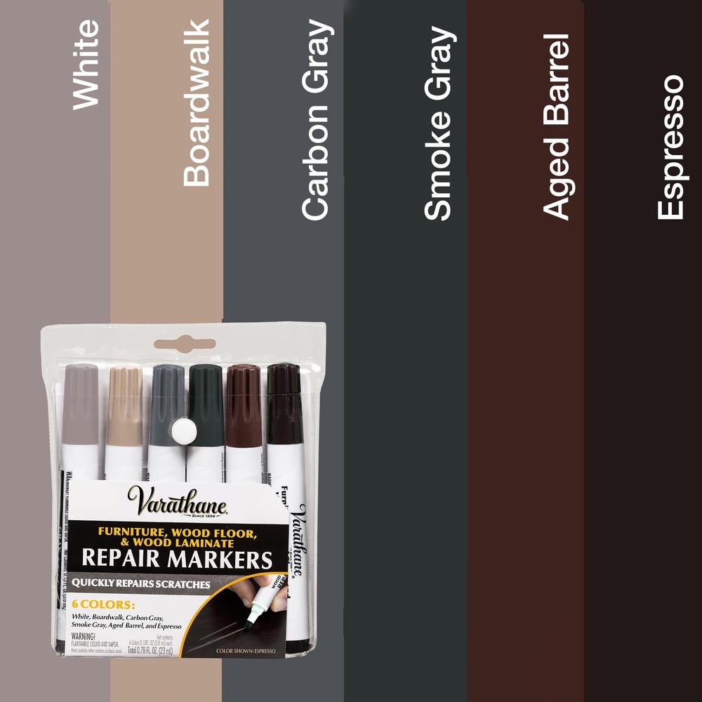 Furniture Wood Floor Repair Markers Assortment 6 Color Set Quick Dry Felt Tip Stain Correction Tools Scratch Blemish Fixing