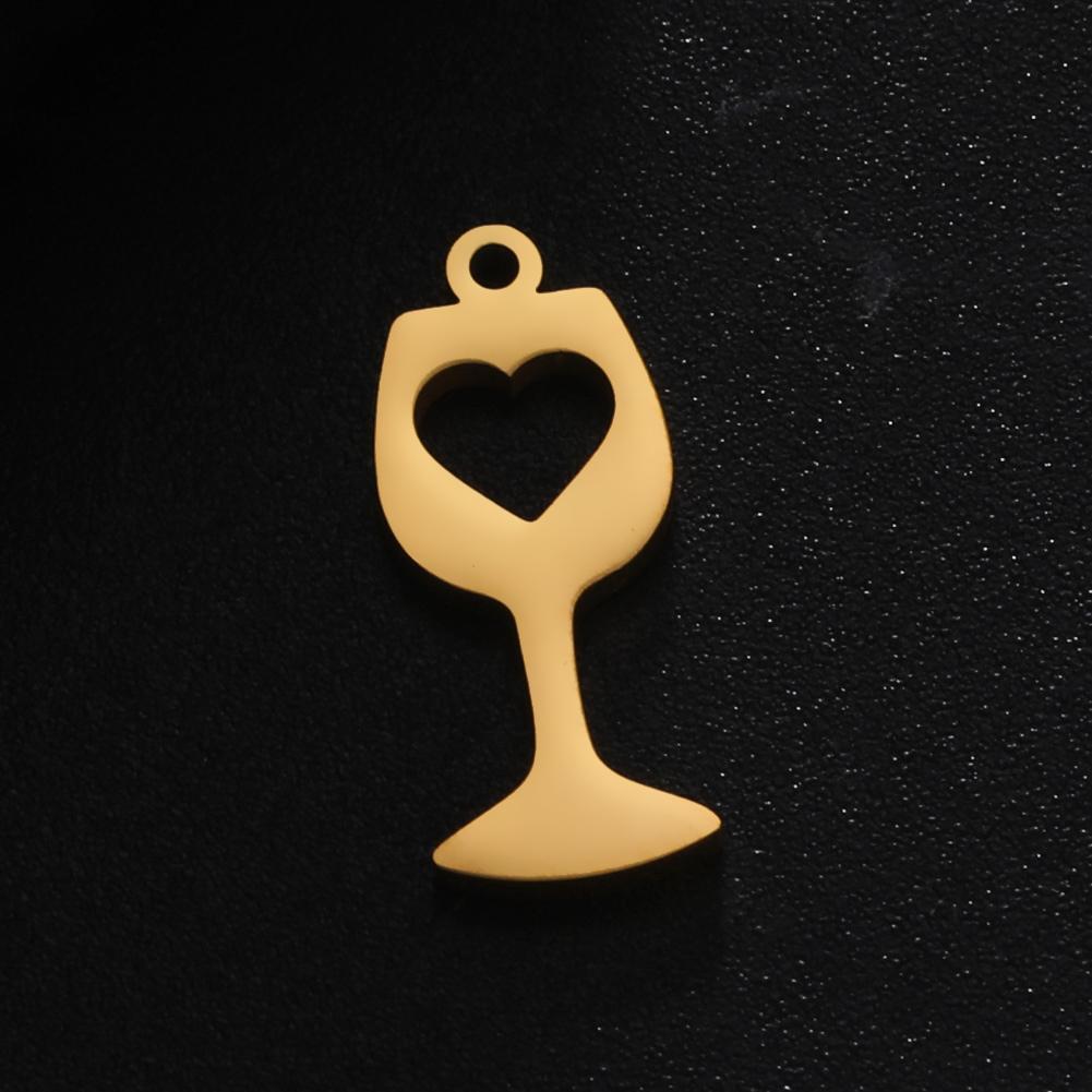 Teamer 5pcs Fashion Charms for Jewelry Making Stainless Steel Charm Pendant DIY Bracelets Necklace Jewelry Accessories Wholesale