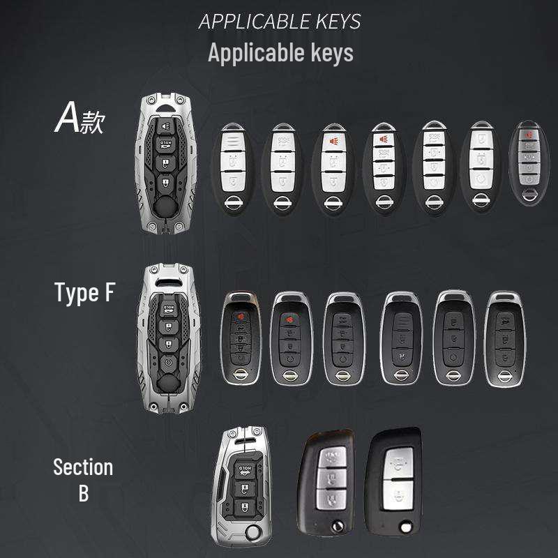 Nissan Key Cover: Fits 14th Gen Sylphy, Teana, Qashqai, X-Trail, Tiida, Kicks, Tanlu, Loulan, Patrol