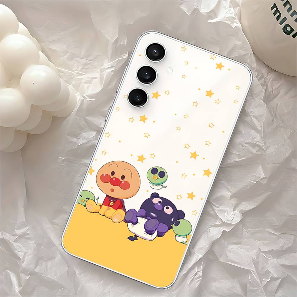 Anime A-Anpanman-s Cute Phone Case For Samsung Galaxy S25 S24 S23 S22 S21 FE Ultra Plus A32 A53 A13 A31 Soft Cover