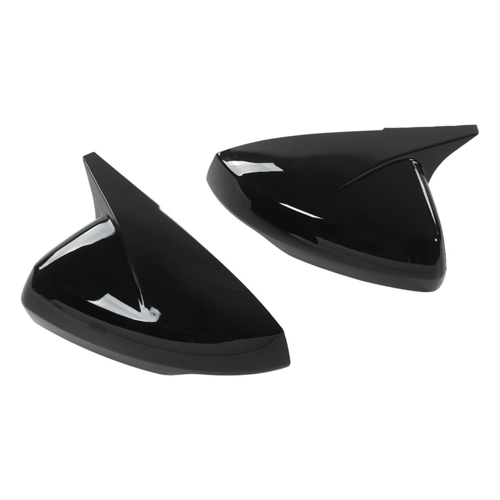 Pair Rr View Mirror Protective Covers Left Right Snap In Replacement for MK6 2018+(Glossy Black )