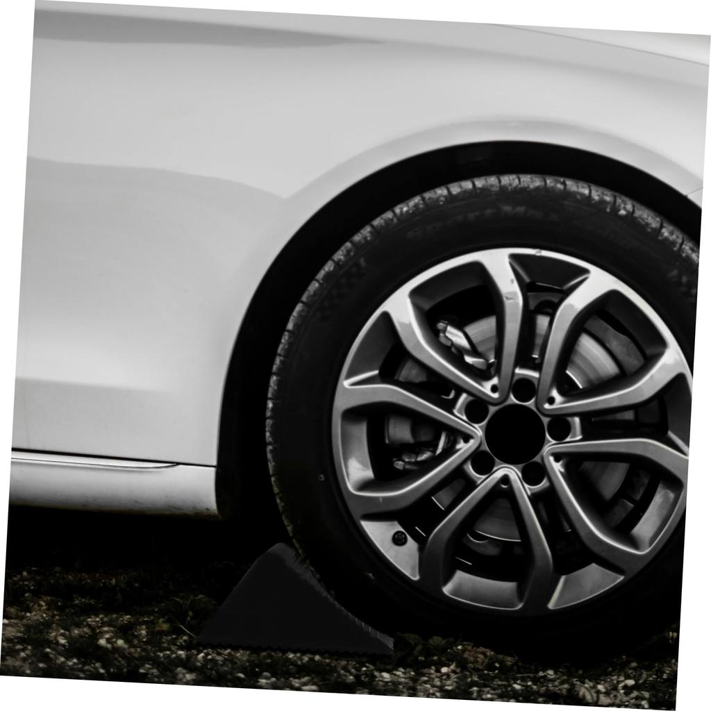 ABOOFAN Wheel Chock Rubber Wheel Stopper Vehicle Wheel Chock Triangle Wheel Block Trailer Camper Wheel Stopper Vehicle Wheel Stabilizer