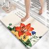Flower Language Print Sponge Bathroom Thickening Mat Bath Non-slip Carpets In Wash Basin Bathtub  Floor Rug Shower Room Doormat Memory Foam 3D Pad