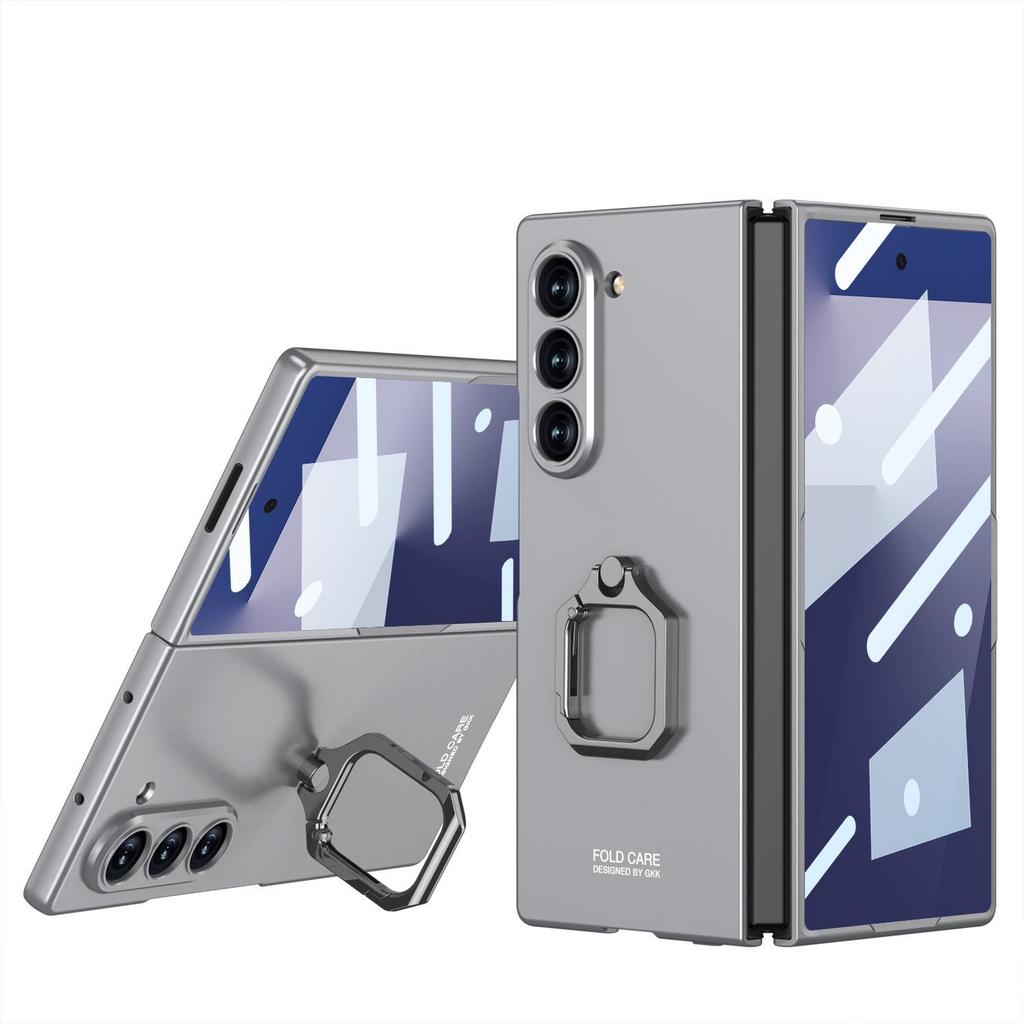 Samsung Z Fold7 Case: Square Ring Stand, Integrated Shell, Personalized Film, Anti-Drop Protective Cover for Men & Women
