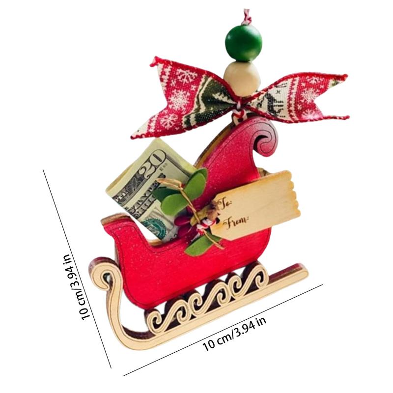 Christmas Money Holder Cute Holiday Tree Decorations Christmas Ornaments Pendant For Men Girls Friends Window