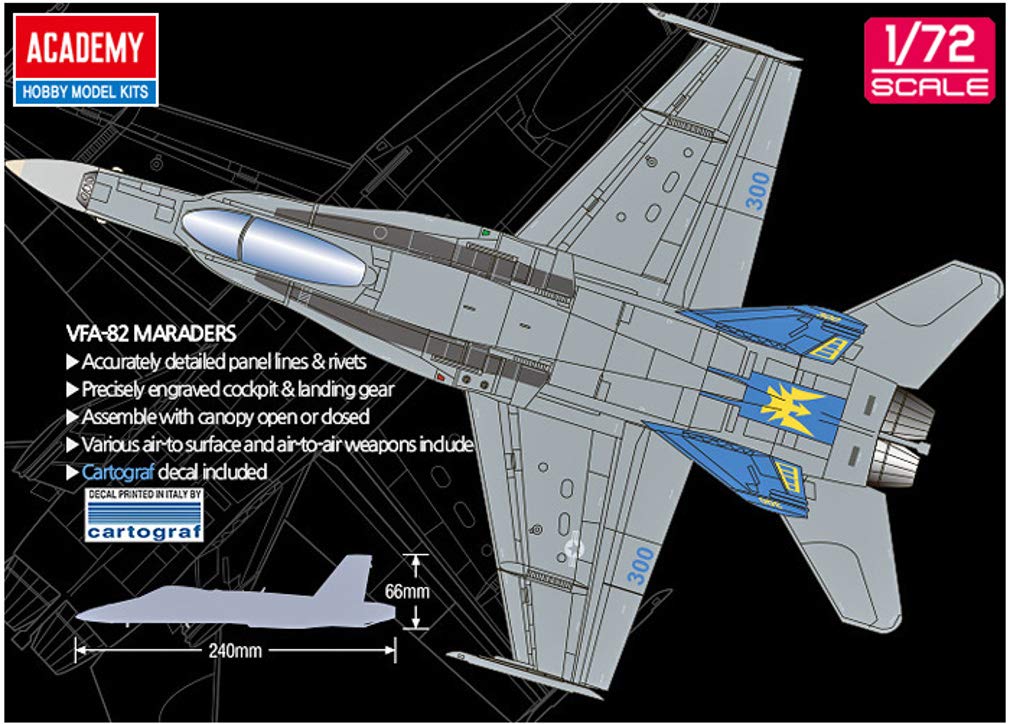 Academy US Navy Marauders Plastic Model 12534 1/72 F/A-18C VFA-82