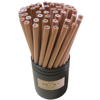Eyeball Pencils Rainbow No Tip 60 Pencils [7-in-1] Colors, Sharpener, A-504 N/W,