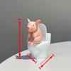 Entzückende rosa Schwein auf Toilette Figur - Verspielte PVC-Dekoration für Zuhause, Büro & Auto | Ideales Geschenk für Freunde | Vielseitig für Innen