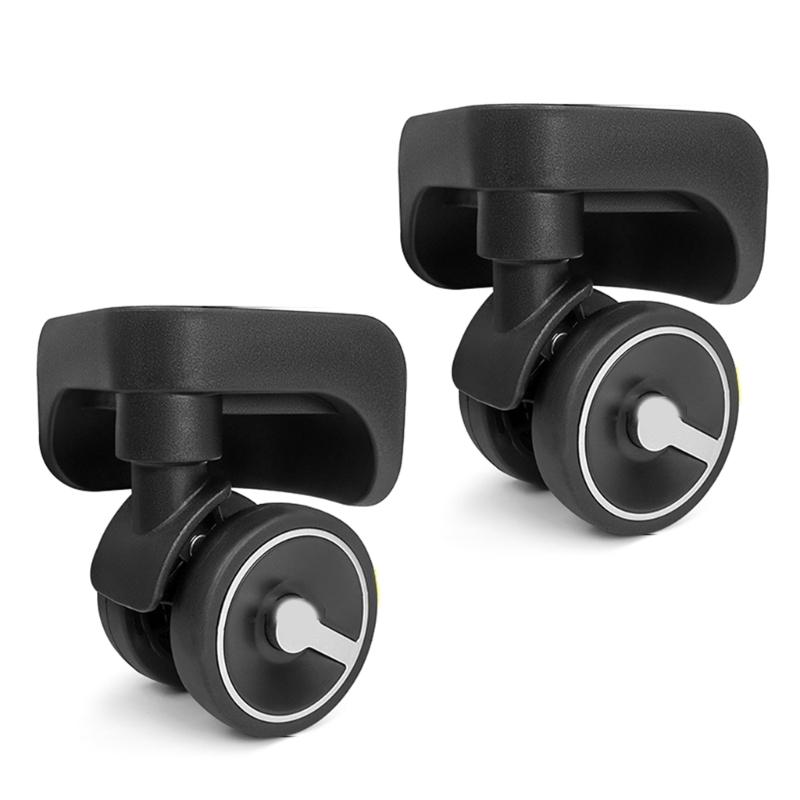 2 st Reservhjul för Resväska Kraftigt Rullhjul för Bagagebox Resväska 360 graders Svängbart Kit SilentWheel