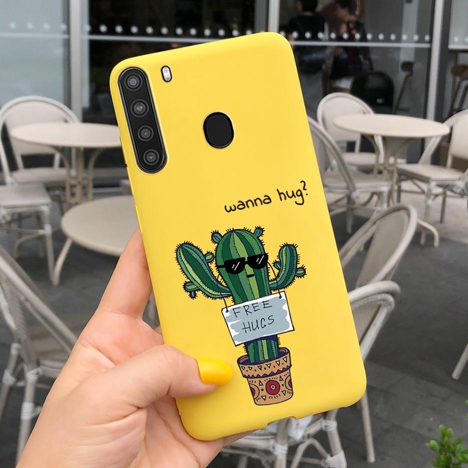 Silicone Phone Case For Samsung Galaxy A21 Case 6.5" Back Cover Coque Soft TPU Fundas Samsung A 21 A21 SM-A215U Protective Shell