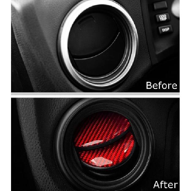 Red Carbon Fiber Overlay Decoration Trims For Subaru BRZ Scion FR-S Toyota 86