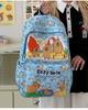 2025 Trendy Capybara Print Backpack: Cute, Fashionable, Versatile Double Shoulder Bag with Large Capacity for Students