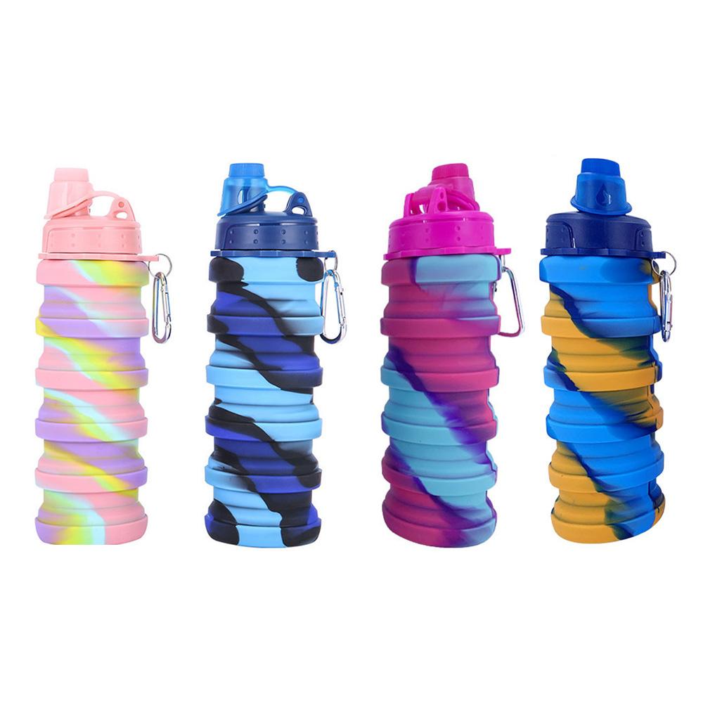 Silikonové Silikonové cestovní láhve Skládací sportovní láhev na vodu 500ml