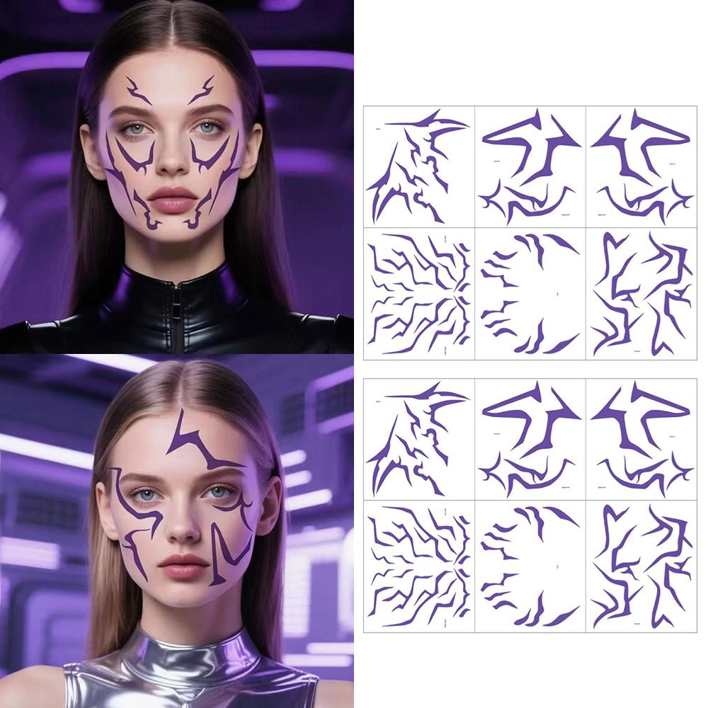 Halloween Anime Kpop Demon Hunter Group Tattoo Stickers Saja Boys Rumi Demon Boy Group Stickers for Parties Cosplay Performance