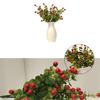 Artificial Eucalyptus Foliage with Red Berries 35.5cm for For wedding Decoration Photography Prop Event Home Commercial Display
