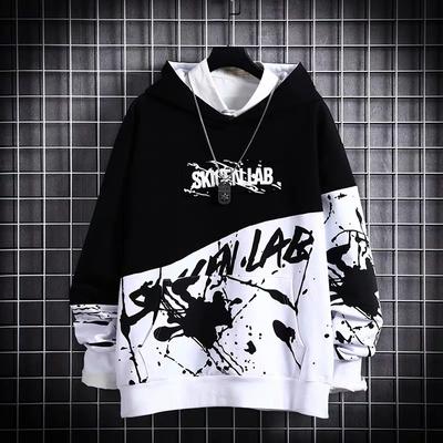 Men's Fashion Long Sleeve Hip Hop Hoodie  Pullover Loose Top Couple Hoodies