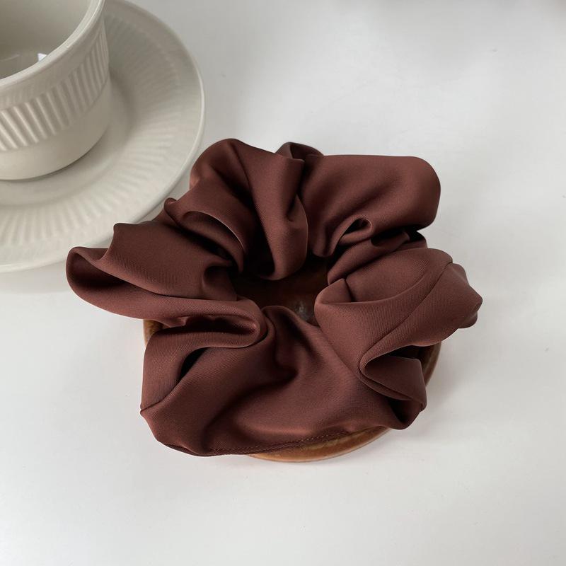 Luxury Satin Hair Tie: High-End French Design, Korean Leather Style