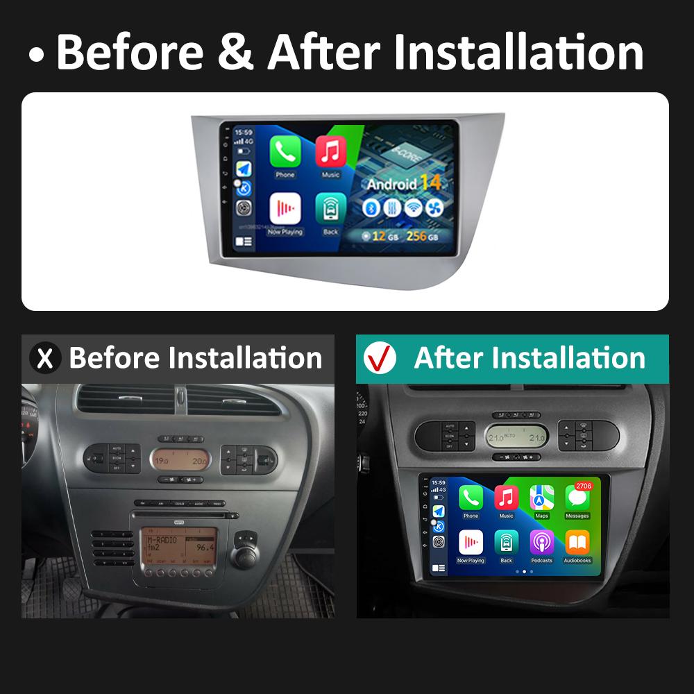 For Seat Leon 2 MK2 Left Hand Drive 2005 2006 2007 2008 - 2012 DSP Stereo GPS Navigation Car Multimedia Video Player Autoradio