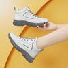 Women's Black Soft-Soled Sports Shoes - New for 2024 Autumn/Winter, Thick-Soled with Velvet, Casual Soft Leather Design.