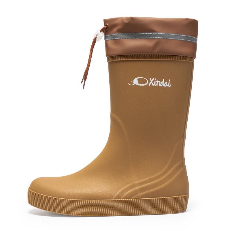 Trendige Damen- & Herren-Halbrohr-Wasserdichte Rutschfeste Regenstiefel - Verschleißfeste Gummischuhe für Arbeit & Autowäsche