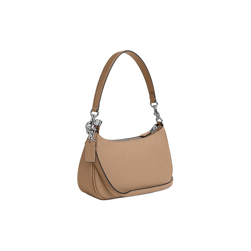 COACH Teri Cow Leather Portable Crossbody Bag, Shoulder Bag Medium Women's Taupe CR099-SVTP